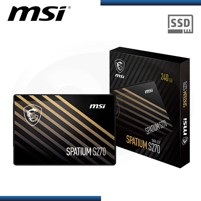 Unidad De Almacenamiento Ssd Sata 2.5 Msi 240gb Spatium S270 (msi Spatium S270) 500mb/s
